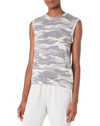 Pj Salvage Pyjama Top Grey Size Xl Camouflage-print - Multicolour