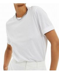 Danielle Bernstein Bodysuit White Size Xs T-shirt Rib-knit