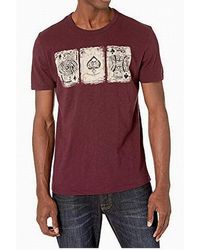Lucky Brand T-shirt Medium M Playing Cards Graphic Tee - Red