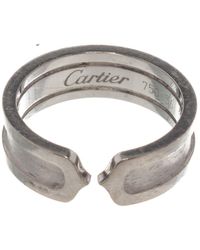 Cartier Silver Love Band Ring - Metallic