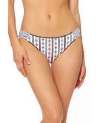 Jessica Simpson Swim Whitelarge L Printed Bikini Bottom - Multicolour