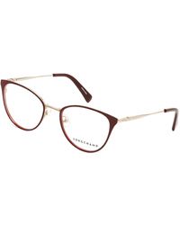 Longchamp Cat Eye Metal Eyeglasses Burgundy / Clear Lens - Black