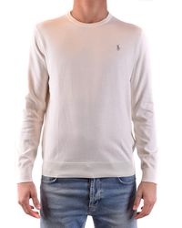 Ralph Lauren - Long Sleeve Round Neck Cotton Knitwear - Lyst