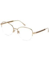 Jimmy Choo - Oval Metal Eyeglasses Red Gold Nude / Clear Lens - Lyst