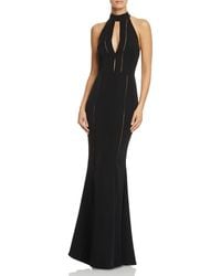 Aqua Dress Size Xs Crochet Deep Keyhole Halter Gown - Black