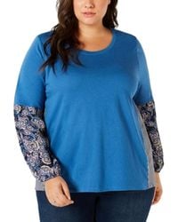 Womens Paisley V-Neck Top Blouse Shirt Plus BHFO 4285 Style & Co