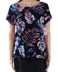 A Line - T-shirt Xs Floral Print Roll Sleeve - Lyst