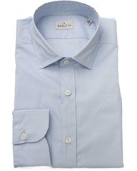 Bagutta - Slim Fit Long Sleeve Cotton Blend Shirt - Lyst