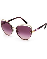 BVLGARI - Cat Eye Metal Sunglasses Pink Gold / Pink Gradient / - Lyst
