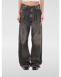 R13 - Wide Leg Pleated Jeans - Lyst