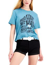 Junk Food T-shirt Teal Size Medium M Woodstock Graphic - Blue
