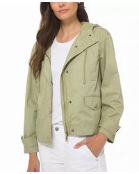 Michael Kors Jacket Ligh Sage Size Xs Zip-up Anorak - Green