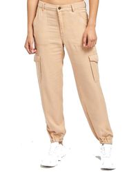 Guess Casual Trousers Pink Size 27x28 Cargo Stretch Jogger - Natural