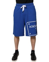 Dolce & Gabbana - Logo Print Casual Shorts - Lyst