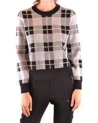 Michael Kors - Checkered Knit Sweater With Crew Neckline - Lyst