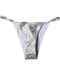 Dolce & Gabbana - Metallic Bikini Bottoms - Lyst