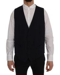 Dolce & Gabbana - Elegant Striped Wool Blend Waistcoat Vest - Lyst