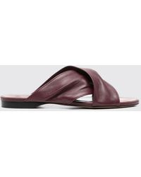 Paris Texas - Crossstrap Leather Slides - Lyst