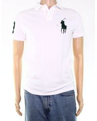 Ralph Lauren Polo Shirt Size Xl Custom Slim-fit Polo Mesh - White