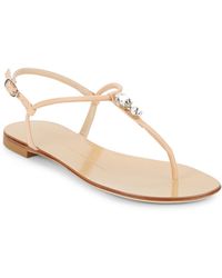 Fratelli Rossetti Gray Leather Thong Sandal in Beige (gray) | Lyst