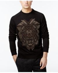 Sean John Men's Re-lion On This Sweater - Black