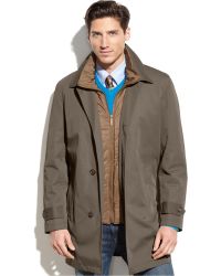 London Fog Bailey All Weather Trench Coat - Green