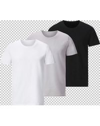 Babista - 3Er Pack T-Shirt Stilino Weiß Schwarz Grau Hellgrau Silbergrau - Lyst