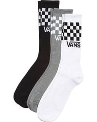 Vans - Classic Check Crew Sock - Lyst