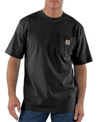 Regular and Big & Tall Sizes Carhartt Men's K87 Workwear Short Sleeve T-Shirt 