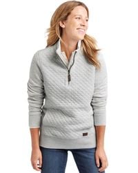 L.L. Bean - Bean Quilted Long-Sleeve 1/4-Zip Pullover Sweatshirt - Lyst