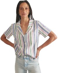 Marine Layer - Lucy Short-Sleeve Hemp Resort Shirt - Lyst