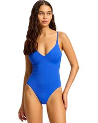 Seafolly - Collective V-Neck One-Piece - Lyst