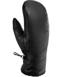 Salomon Leather Native Glove in Black | Lyst