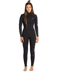 Billabong 4/3 Furnace Synergy Back-zip Full Wetsuit - Black