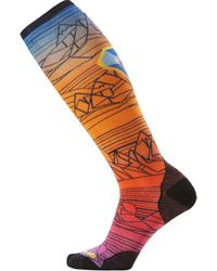 Smartwool - Ski Zero Cushion Geo Peaks Print Otc Sock - Lyst