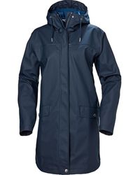 Helly Hansen Moss Raincoat Rain Jacket Navy - Blue