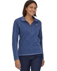 Patagonia Better Sweater® 1/4-zip Fleece Beluga in Blue | Lyst