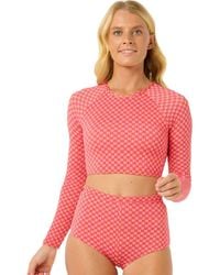 Rip Curl - Shell Cove Crop Rashguard - Lyst