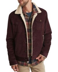 Marine Layer - Boise Cord Sherpa Trucker Shirt Jacket - Lyst