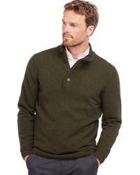 Barbour Patch Half Zip Navy in Blue for 