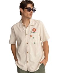 Rhythm - Flower Embroidery Short-Sleeve Shirt - Lyst