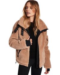 Sam. Denver Two-tone Sherpa Jacket in Black | Lyst