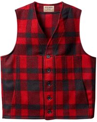 Filson Mackinaw Wool Vest - Red