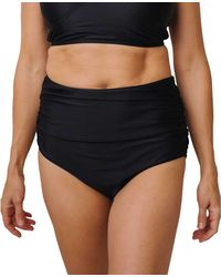 Nani Swimwear - Ruched High Rise Bikini Bottom - Lyst