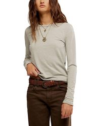 Free People - Nova Tee Long Sleeve Shirt - Lyst
