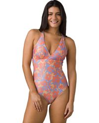 Size S Burgundy prAna Prana One Piece Women's Swim Suit 