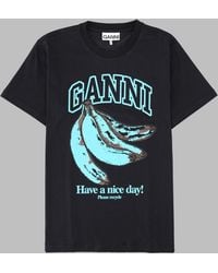 Ganni - Sustainable Organic Cotton T-Shirt For - Lyst