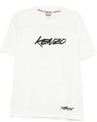 KENZO - Organic Cotton T -shirt Met Logo - Lyst