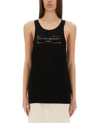 Maison Margiela - Logo Print Tank Top - Lyst