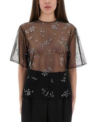 Rabanne - Transparent Top With Applications - Lyst
